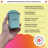 Prebiotic Peach Iced Green Tea with only 1 gram Jaggery