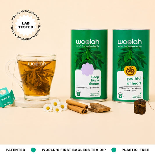 Happy Heart Combo - Green Tea with Arjuna & Cinnamon + Black Tea with Earl Grey