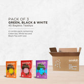 PACK OF 3- THE VARIANT COMBO: GREEN, WHITE & TULSI BLACK