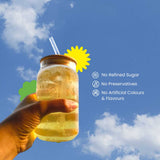 Prebiotic Peach Iced Green Tea with only 1 gram Jaggery