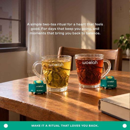 Happy Heart Combo - Green Tea with Arjuna & Cinnamon + Black Tea with Earl Grey