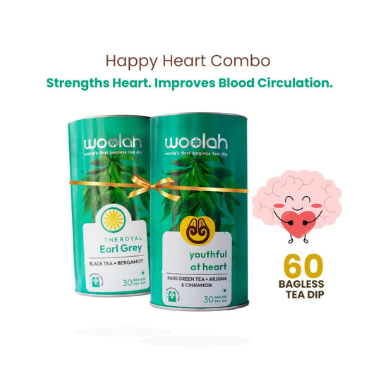 Happy Heart Combo - Green Tea with Arjuna & Cinnamon + Black Tea with Earl Grey