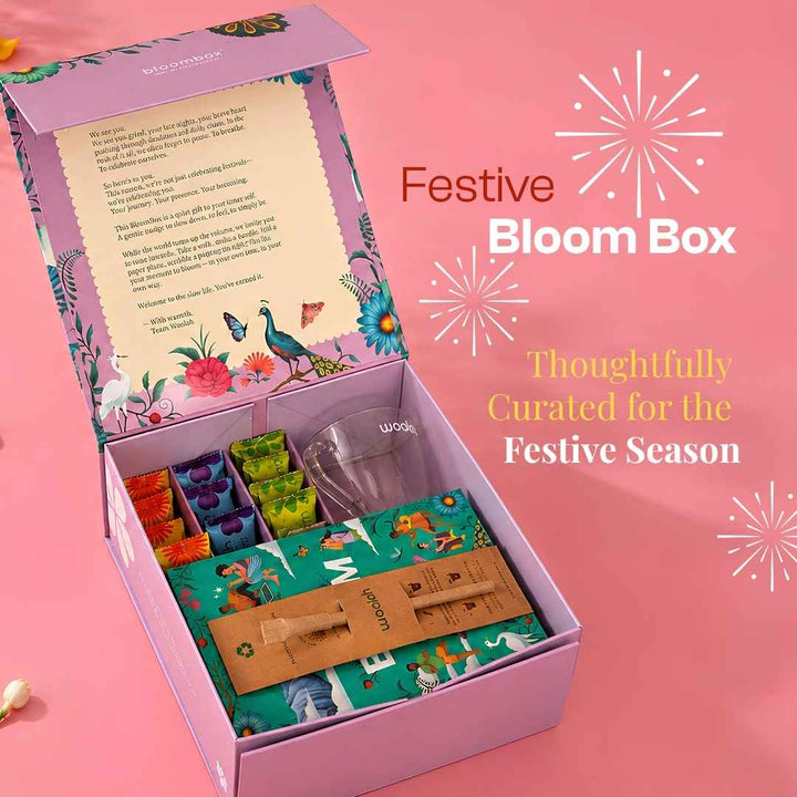 Woolah Bloom Box - Tea, a mug, a journal - Gift someone a calm morning