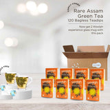 Mega Combo - Rare Assam Green Tea - 120 Dips + 2 Mugs Free*