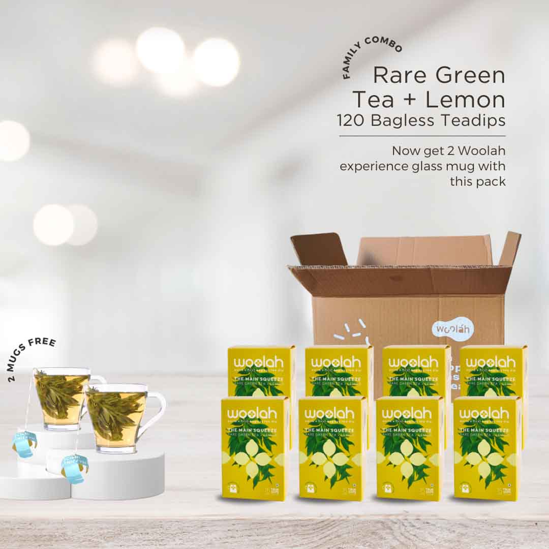 Mega Combo - Rare Green Tea + Lemon - 120 Dips + 2 Mugs Free*