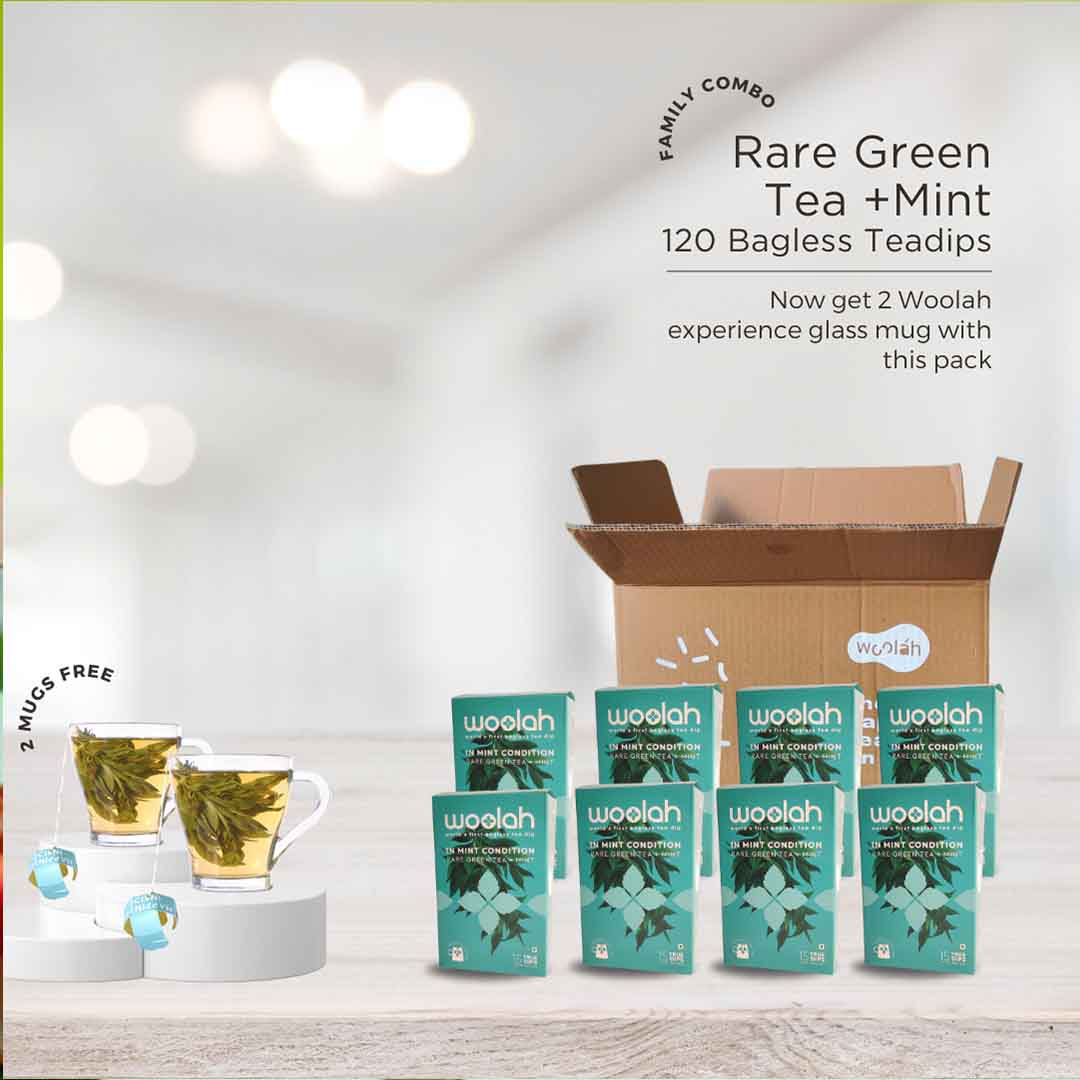 Mega Combo - Rare Green Tea + Mint- 120 Dips + 2 Mugs Free*