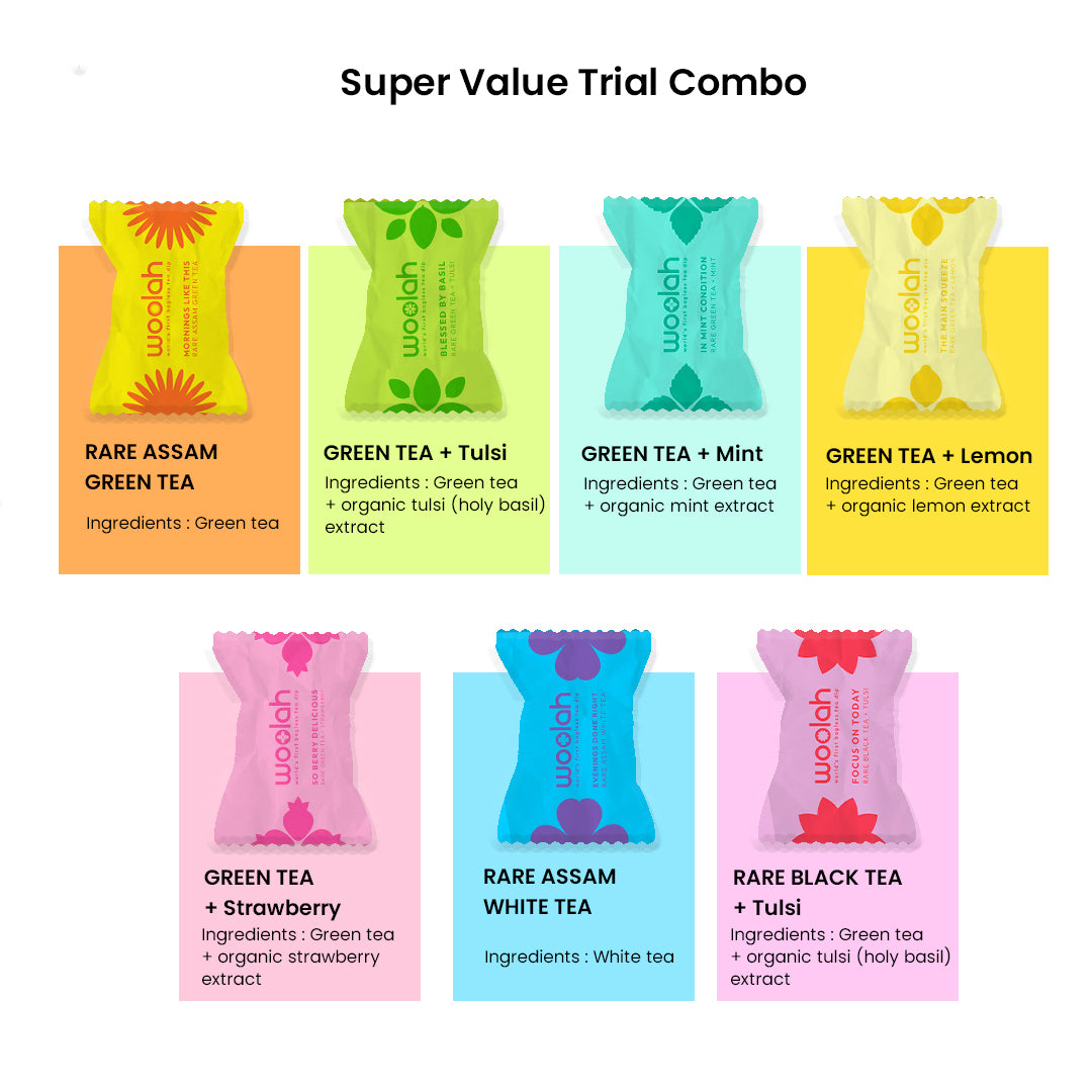 Super Value Trial Pack Combo with a Glass Mug | 1 Experience Glass Mug. 7 Variants. 38 Dips.